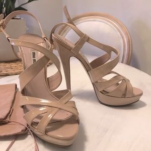 Miu Miu nude patent pumps